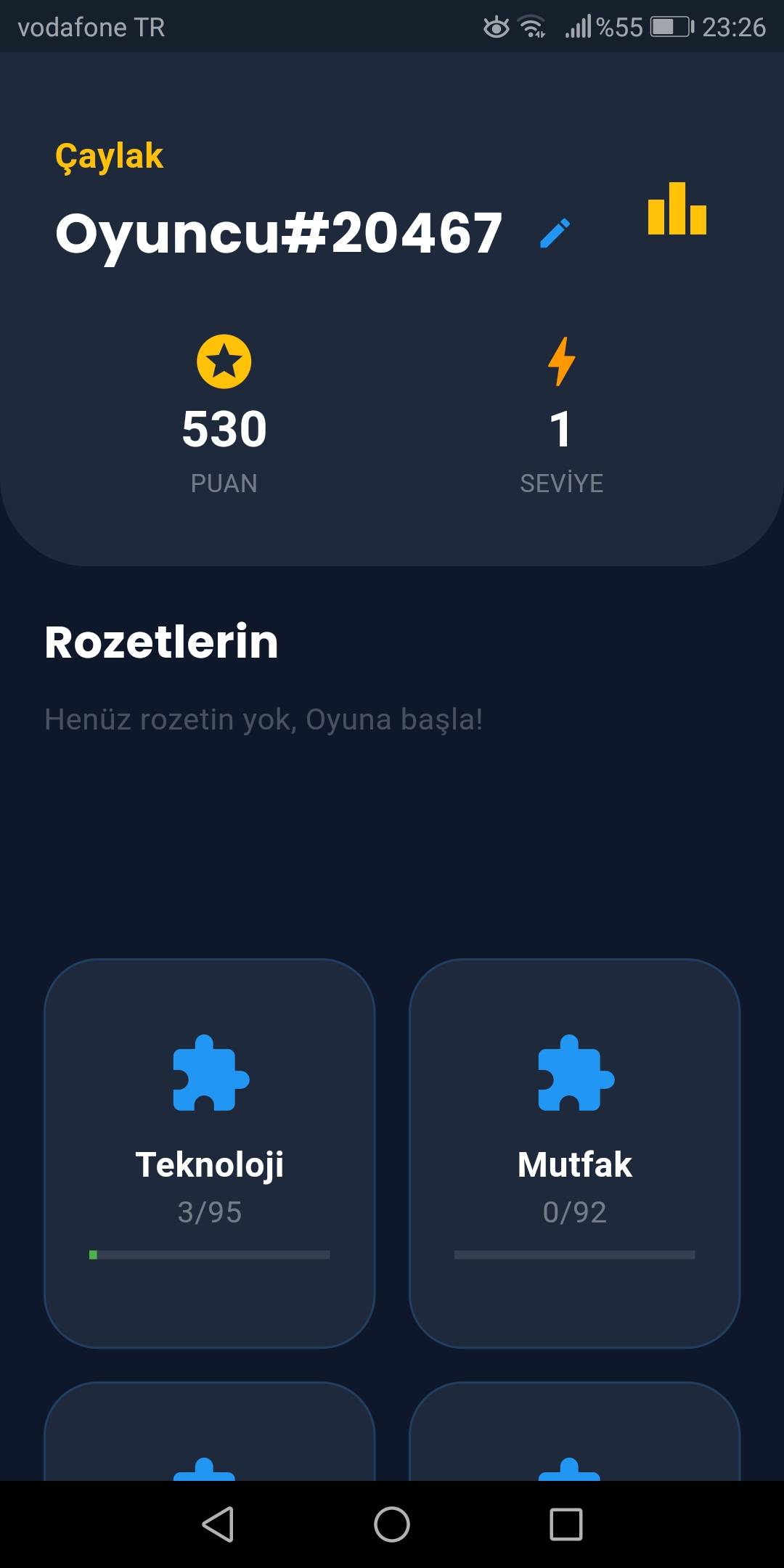 Oyun Ekranı